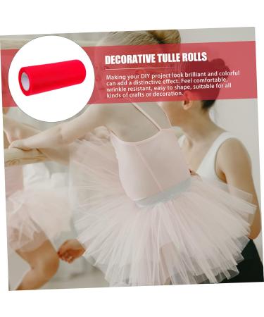 NUOBESTY 4 Rolls Tulle Roll Mesh Roll Delicate United States Baby Red 0.01X15X2285CM - Buy Online on GoSupps.com
