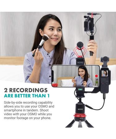 Movo Vlogging Kit for DJI OSMO Pocket 1 & 2 - Video Rig with VXR10 External Microphone, Tripod Mount, Type-C Audio Adapter - Ideal for Video and Audio Recording - Buy Online on GoSupps.com
