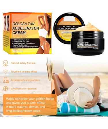 Tanning Accelerator Cream 50g Long Lasting Sunbed Cream Tanning Cream Intensive Tanning Gel Self Tanner Gel Effective in SunBeds Outdoor Sun Rapid Tanning Cream Achieve a Natural Tan - Buy Online on GoSupps.com