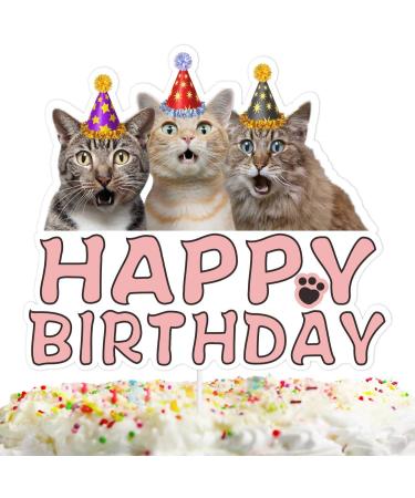 13pcs Cat Dessert Cupcake Topper Pick for Pet animal Cute Lovely Cat Theme Decorations Happy Birthday Party Baking Wrapping Decor Supplies - Buy Online on GoSupps.com