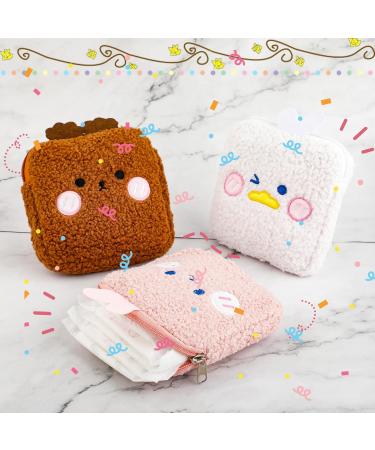 Shop Giantree 3-Piece Plush Women's Bands Storage Bag | Portable Tampon & Coin Pocket for Girls | Ideal Period Bag - Buy Online on GoSupps.com