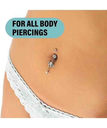 Base Labs Piercing Aftercare Spray | 4oz | Cleanses, Sterilizes & Soothes | Saline Solution for Piercings | Healing Treatment for Ears, Nose, Body & Belly Piercings - Buy Online on GoSupps.com