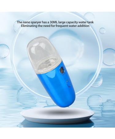 Portable Face Nano Mist Sprayer Portable Face Cool Nano Mist Sprayer with 30ML Large Capacity Water Tank for Face Hydrating (Blue) - Buy Online on GoSupps.com