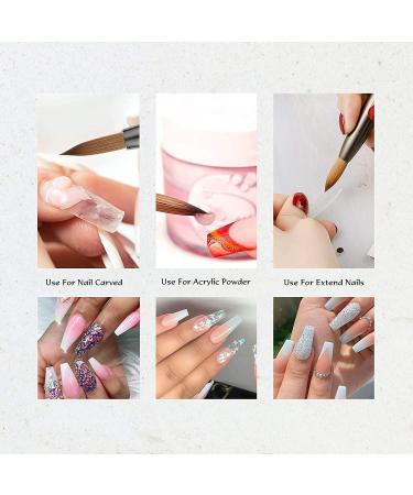 Aokitec #10 Oval Crimped Sable Acrylic Nail Brush - Wood Nail Art Tool for Manicure | Black - Buy Online on GoSupps.com