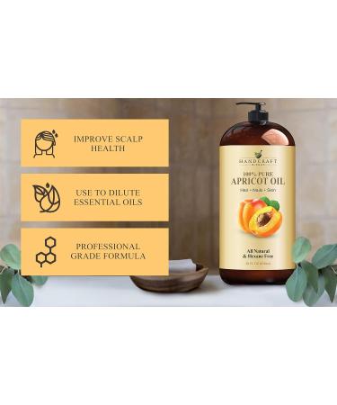 Premium 100% Pure Apricot Kernel Oil - Cold Pressed Carrier Oil for Aromatherapy - 828 ml (Pack of 1) - Buy Online on GoSupps.com