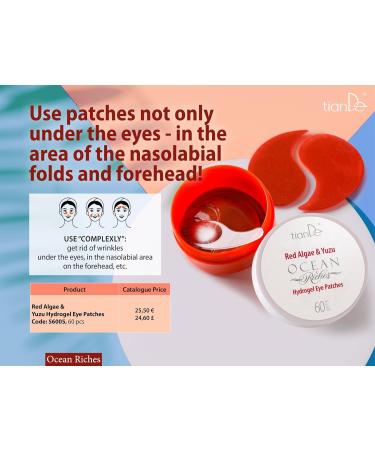 Patchs pour les yeux en hydrogel d'algues rouges et yuzu Un regard frais et jeune des profondeurs de la mer TianDe 56005 60 unit s. - Buy Online on GoSupps.com