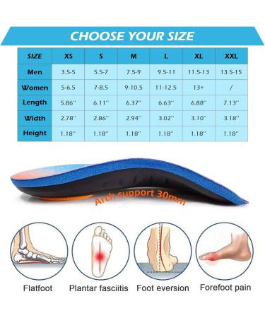 Orthotic Inserts 3/4 Length - Arch Support Insoles for Plantar Fasciitis Flat Feet & Over-Pronation | Relief for Heel Spur Pain - XL Size for Men & Women - Buy Online on GoSupps.com