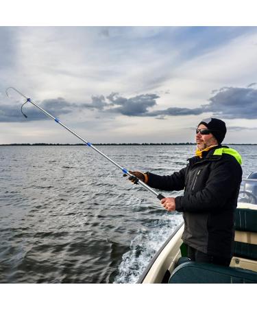 Buy Komclub Telescopic Fish Gaff - Stainless Steel Fishing Spear Hook Aluminum Alloy Bar & Soft Handle for Saltwater and Offshore Use - Buy Online on GoSupps.com