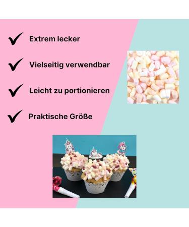 Mini Marshmallows 1000g | Pastel Colored Toppings for Cupcakes Cakes and Pastries | Delicious International Shipping - Buy Online on GoSupps.com