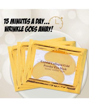 Nielies 30 Pairs 24K Collagen Eye Pad + 30 Pairs Collagen Lip Mask - Hydrating and Anti-Aging Set for Dark Circles and Puffiness - Gold - Buy Online on GoSupps.com