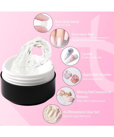 GZMAYUEN Solid Nail Extension Builder Gel 15 ml White Solid Builder Gel for Nails 3D Decoration Nail Sculpture Gel Hard Gel - Buy Online on GoSupps.com