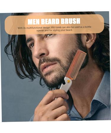 Fomiyes Foldable Travel Beards & Mustache Comb with Bottle Opener - Stainless Steel Portable Hair Cutting Brush - Buy Online on GoSupps.com