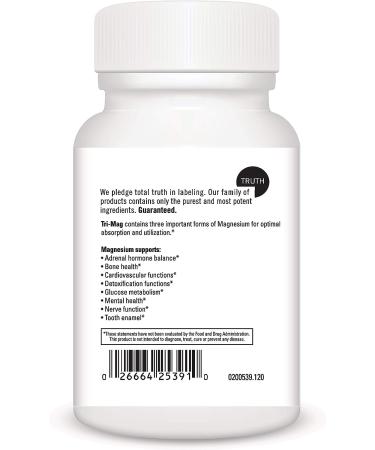 Davinci Labs Tri-Mag 300mg Magnesium Taurate Glycinate Malate Support Supplement - 120 Capsules | Vegetarian & Non-GMO - Buy Online on GoSupps.com