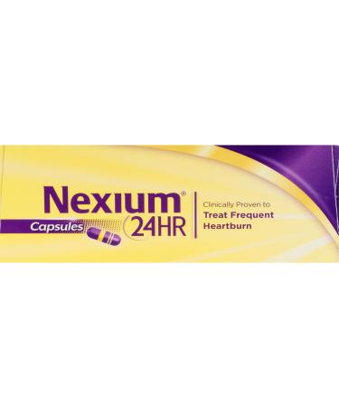 Nexium 24HR Acid Reducer Heartburn Relief Capsules for All-Day and All-Night Protection from Frequent Heartburn Heartburn Medicine with Esomeprazole Magnesium - 42 Count - Buy Online on GoSupps.com
