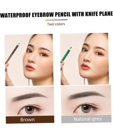 PLAFOPE 12pcs Lip Liner Eyeliner Makeup Lipliner Eyebrow Brush Angled Eye Shadow Pencils Lip Pencil Wooden - Buy Online on GoSupps.com