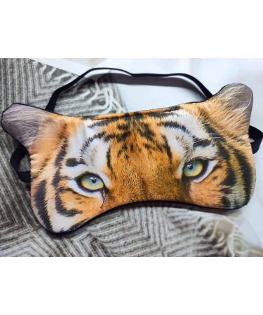 3D Cute Animal Tiger Sleep Eye Mask for Kids & Adults - Soft Plush Blindfold for Travel, Yoga, Office & Naps - Buy Online on GoSupps.com