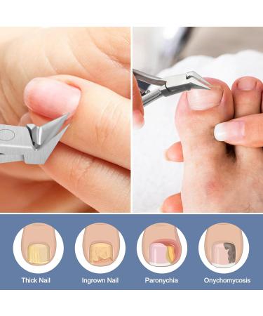 EEEKit Ingrown Toenail Clippers Professional Pedicure Thick Toenail Straight Blade Cutter Tool for Seniors - Buy Online on GoSupps.com