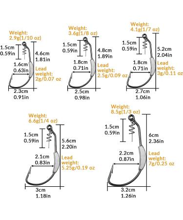 THKFISH Weighted Twistlock Fishing Hooks for Bass Swimbait Soft Plastics - 30PCS - Buy Online on GoSupps.com