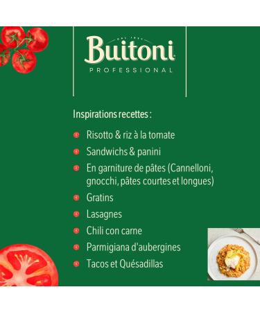 BUITONI Sauce Tomate Intense 3kg - Avec Morceaux - Concentr e aux Oignons - Pr te- -l'Emploi - D j Assaisonn e - Tomates 100% Espagnoles - Sugo Intenso di Pomodoro - Bo te de 3 Kg Sauce tomate concentr e aux oignons 3kg - Buy Online on GoSupps.com