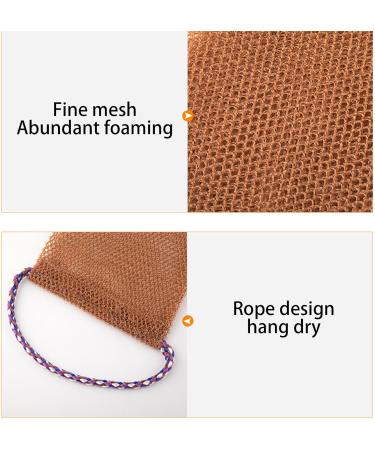 Back Washing Towel | Wash Cloths for Showering - Deep Cleansing Back Scrub Cloth for for Showering All Skin Types Mud Scrubbing Tool Brown - Buy Online on GoSupps.com