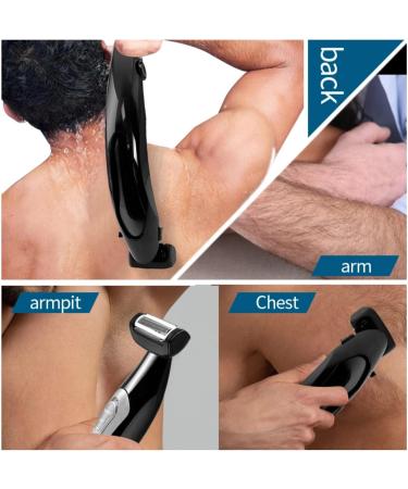 Yoidesu Back Shavers for Men Electric Body Groomer with Adjustable Handle Wet/Dry Use Charging Base - Buy Online on GoSupps.com