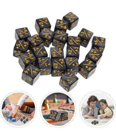 Ipetboom Kids Toys 24Pcs Dice Counters Token Dice D6 Cube Loyalty Black Dice Set - Buy Online on GoSupps.com