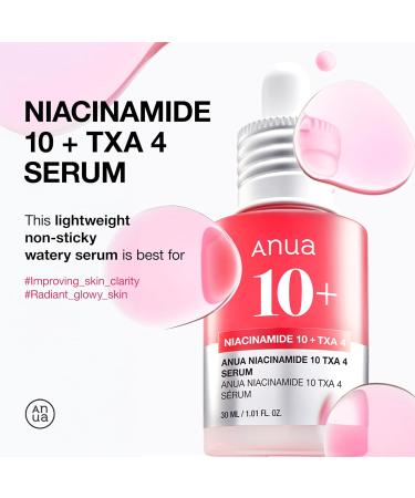 ANUA S rum 10% niacinamide + 4% acide tranexamique c ramide acide hyaluronique vitamine B12 couleur naturelle pour peaux sensibles peau de verre cor enne sans parfum (30 ml / 1 01 fl.oz.) - Buy Online on GoSupps.com