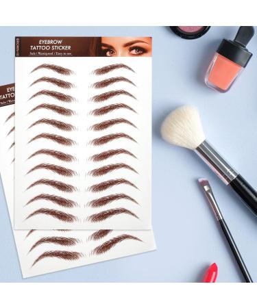 Autocollants Sourcils Imperm ables 5 Pi ces Brun Taille Unique Transfert L'eau Maquillage Sourcils Femmes Usage Quotidien - Buy Online on GoSupps.com