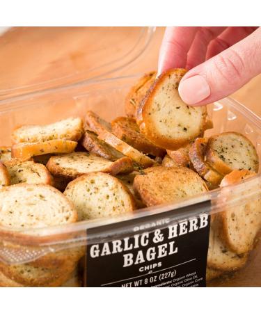 Schwartz Brothers Bakery Organic Garlic & Herb Bagel Chips | Kosher & Vegan | Artisanal | 8oz Container (Pack of 2) - Buy Online on GoSupps.com