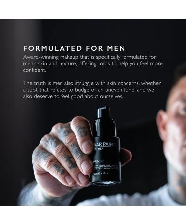 War Paint Men's Skin Smoothing Face Primer - Vegan & Cruelty-Free - Natural Matte Finish - 30ml - Buy Online on GoSupps.com