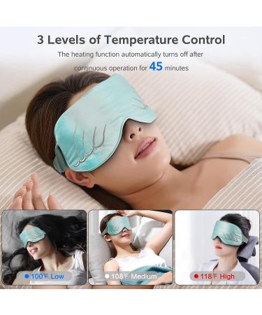 Heated Silk Eye Mask with 3 Temperature Settings for Dry Eyes | Promotes Blood Circulation, Relieves Fatigue, and Enhances Sleep | Washable - Buy Online on GoSupps.com