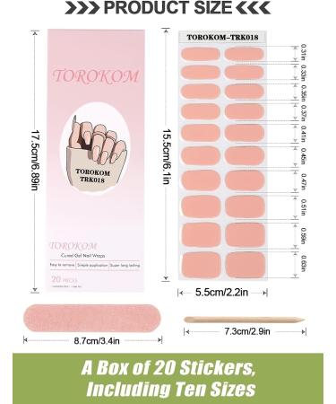 EBANKU Cured Gel Nail Strips - Long Lasting, Waterproof, and Easy to Apply Gel Nail Wraps - Includes Cuticle Stick, Nail File, and Nail Wipes - UV/LED Lamp Required - NJTZ-18 - Buy Online on GoSupps.com