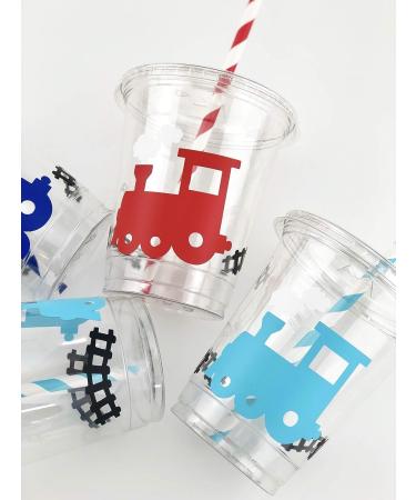 Train Party Cups - Set of 12 | Transportation Birthday Supplies for Boys - Buy Online on GoSupps.com