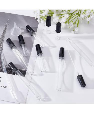 BENECREAT Mini Glass Spray Bottles Set - 30 Pieces (3ml/5ml/10ml) with Funnel & Pipettes - Perfect for Perfumes & Cosmetics - Fine Fog Atomizers (Black Cap) - Buy Online on GoSupps.com