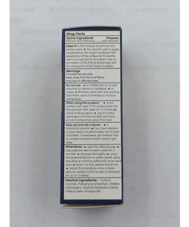 Wart Remover Liquid - Maximum Strength Formula for Plantar & Common Warts | Safe & Natural | 20ml - Buy Online on GoSupps.com