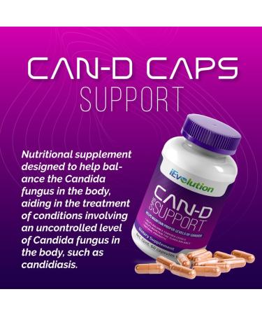 Can-D Caps: Advanced Candida Control Supplement for Immune & Digestive Health - Natural Garlic Cat's Claw Ginger Calcium & Magnesium - Buy Online on GoSupps.com
