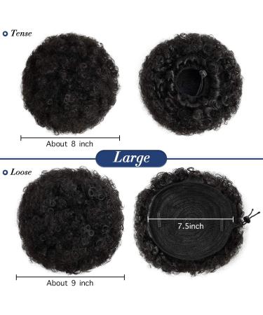 YAMEL Afro Puff Drawstring Ponytail Large Bun Extension - Dark Natural Brown Synthetic Updo Hair Piece for Black Women - Buy Online on GoSupps.com