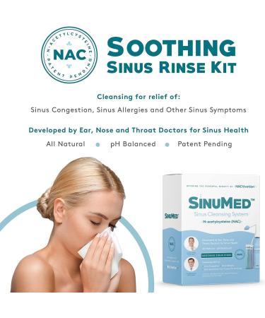Sinus Cleansing System - Natural Relief for Sinus Congestion & Allergies | 14 Day Supply | Patent-Pending N-Acetylcysteine - 28 Packets - Buy Online on GoSupps.com
