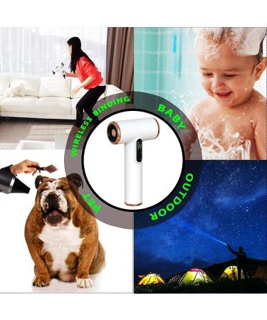 Cordless Ionic Hair Dryer with Hot and Cold Air USB Type-C Charging Blow Dryer w/Digital Screen Protable Travel Hair Dryer for Women Kids Outdoor Camping Beaches White - Buy Online on GoSupps.com