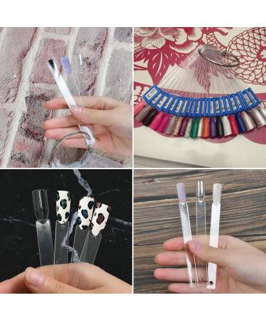 Doduos 100 Pieces Nail Art Display Tips Sticks - Transparent Nail Polish Color Card Plates for DIY Nail Art & Nail Studios - Buy Online on GoSupps.com