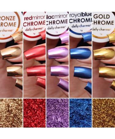 Buy Daily Charme Chrome Effect No-Wipe Top Coat Gel Polish 15ml | High Gloss Long Lasting Smooth Mirror Finish for DIY & Salon Nail Art - Buy Online on GoSupps.com