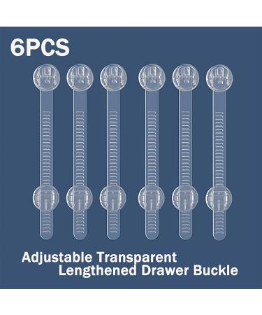 Mr Chen Child Safety Strap Locks (6 Pack) - Adjustable Multi-Use Straps for Childproofing Cabinets, Drawers, Fridge, and Toilet - Transparent - Cabinet Proofing and Latches - Buy Online on GoSupps.com
