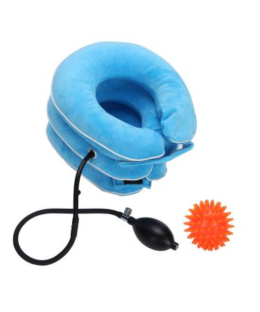 Inflatable collar traction device collar support adjustable neck tractor support with massage ball neck shoulder back pain relief #1