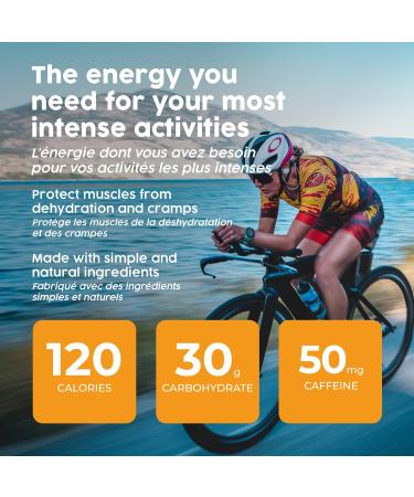 Krono Nutrition Energy Gel - Made with Natural Ingredients - Vegan - Gluten Free - 50 mg caffeine - 24 count (Citrus Fruits) - Buy Online on GoSupps.com