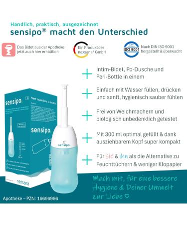 Sensipo Po Shower & Intimate Care - Optimal Hygiene for Puerperium Motherhood Travel | International Shipping Available - Buy Online on GoSupps.com