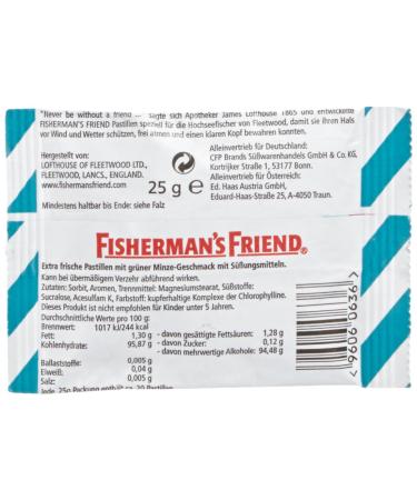 Buy Fisherman's Friend Spearmint Sugar-Free Lozenges - Pack of 12 (12 x 25g) | International Shipping - Buy Online on GoSupps.com