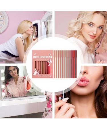 Hogvinnatil Set of 12 lipsticks for matte and waterproof lips nonstick set for women and girls to make up - Buy Online on GoSupps.com