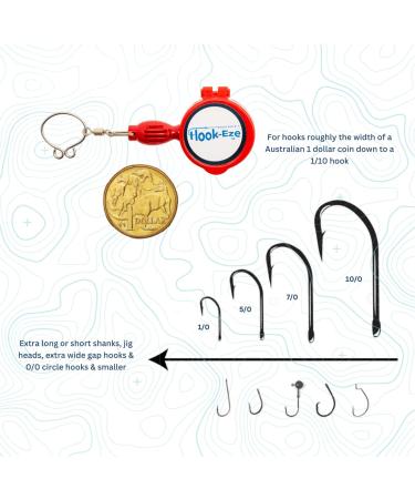 Hook-Eze Fishing Knot Tying Tool - Quick & Easy Fishing Line Tieing for Hooks - Red Fly Fishing Accessory - Buy Online on GoSupps.com