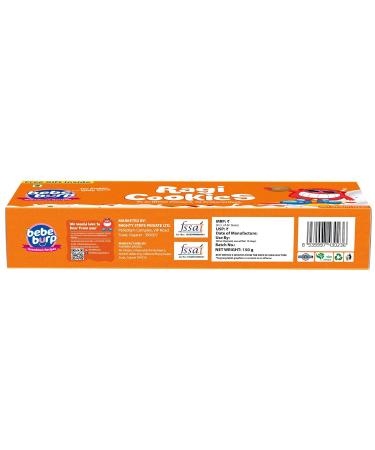 BebeBurp Ragi Cookies Healthy Millet Cookies with Jaggery No Maida No Sugar No Preservatives Nutrient-Rich High Fiber & Protein Snack Best Organic Digestive Biscuits 150g Pack of 1 - Buy Online on GoSupps.com