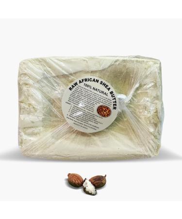 HERBOGANIC Pure Raw African Shea Butter Organic White Ivory Premium 100% Natural Unrefined Ghana Skin Beauty Care Face Body Hair Scalp Non GMO (5 Lb) (Shea Butter 5 LB) Shea Butter 5LB